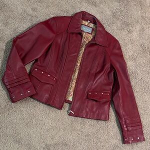 Women's Rich Burgundy Leather Jacket